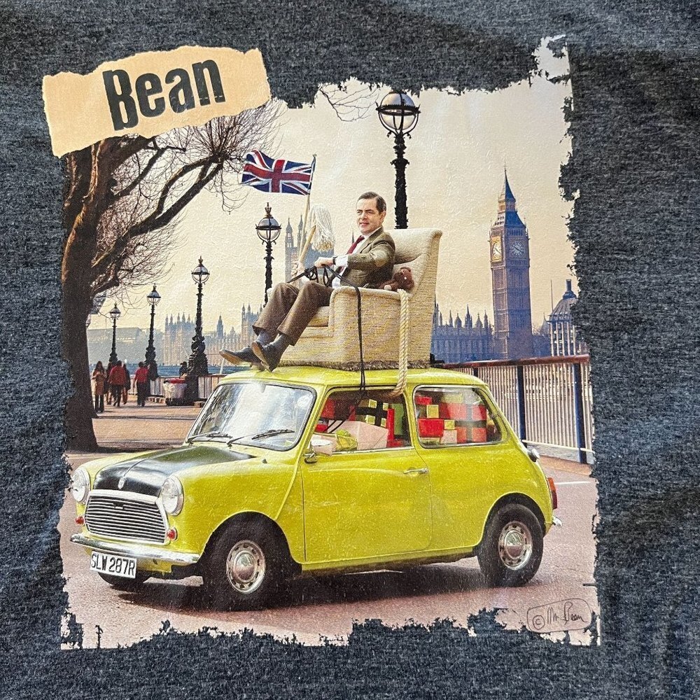 Vintage Mr Bean Shirt Adults 2XL Gray Graphic Print Everyday Casual‎ Mens…